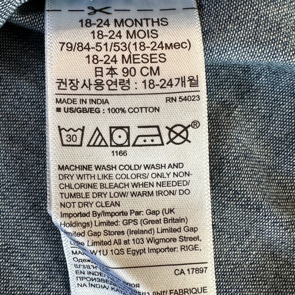 Toddler gap, long sleeve shirt with ruffle shoulder, sz 18-24mos - Picture 5 of 5